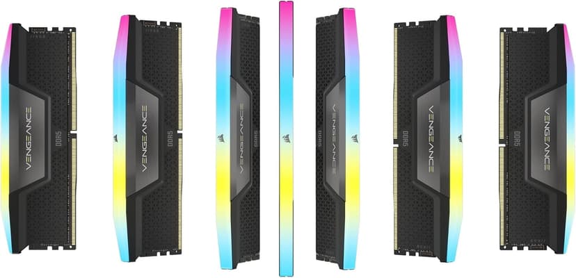 CORSAIR VENGEANCE RGB DDR5 RAM 32GB (2x16GB) 7000MHz CL34 Intel XMP iCUE Compatible Computer Memory - Black (CMH32GX5M2X7000C34)