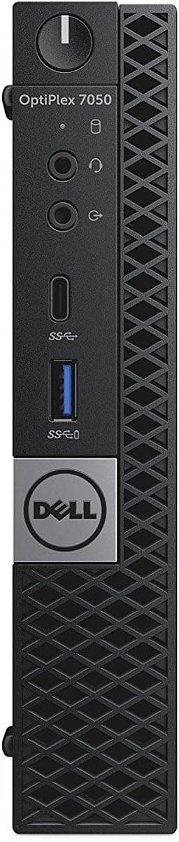 Dell OptiPlex 7050 Micro Form Factor Desktop Computer, Intel Core i7-7700T, 16GB DDR4-2400 (2x8GB), 512GB Solid State Drive, Windows 10 Pro (Renewed)