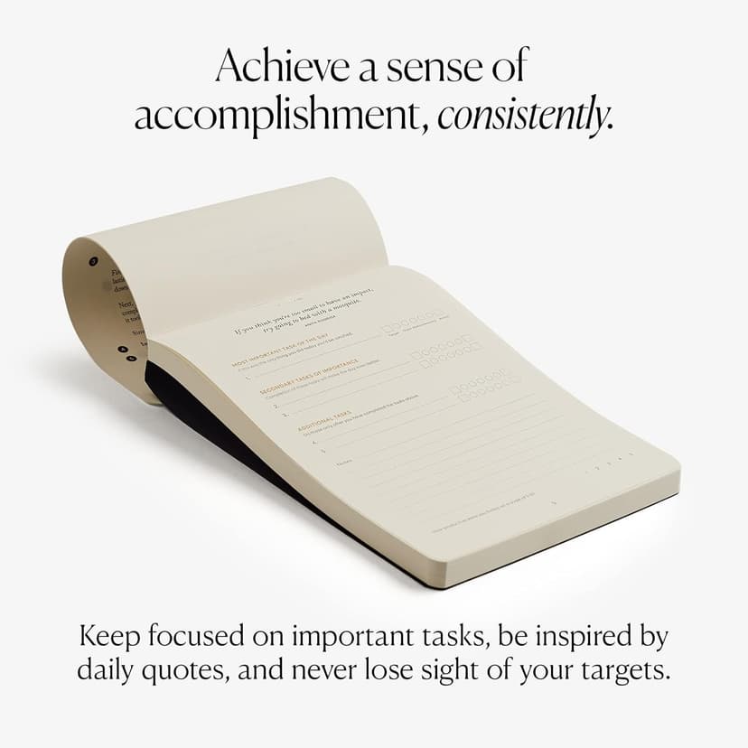 Intelligent Change 3-Month Productivity Planner Sheets and Tools for Time-Management and Mindfulness, Tear-Out To-Do List, A5 Undated Sheets, Black