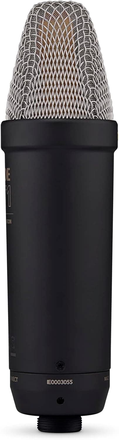 RØDE NT1 5th Generation Large-diaphragm Studio Condenser Microphone with XLR and USB Outputs, Shock Mount and Pop Filter for Music Production, Vocal Recording and Podcasting (Black)