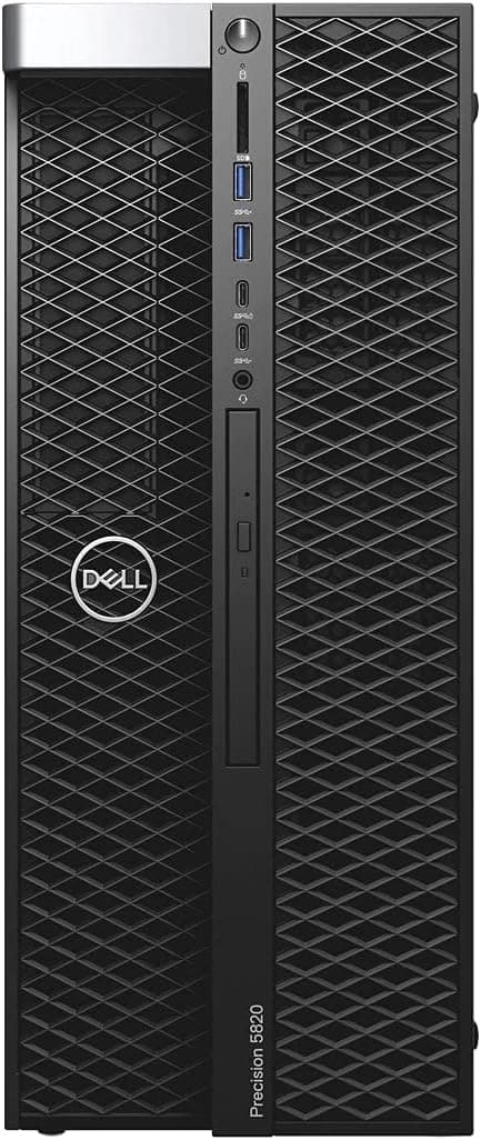 Dell Precision T5820 Workstation Desktop | Xeon W - 2235-1TB SSD Hard Drive - 32GB RAM | 6 cores @ 4.6 GHz Win 11 Pro Black (Renewed)