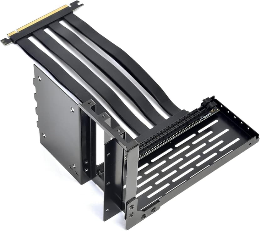 LIAN LI LAN2-1X Premium PCI-E x16 3.0 Black Extender Riser Cable 200mm and Covert Bracket for LANCOOL 2 for PCIE 3.0 only (NOT Compatible with PCIE 4.0 VGA Cards)