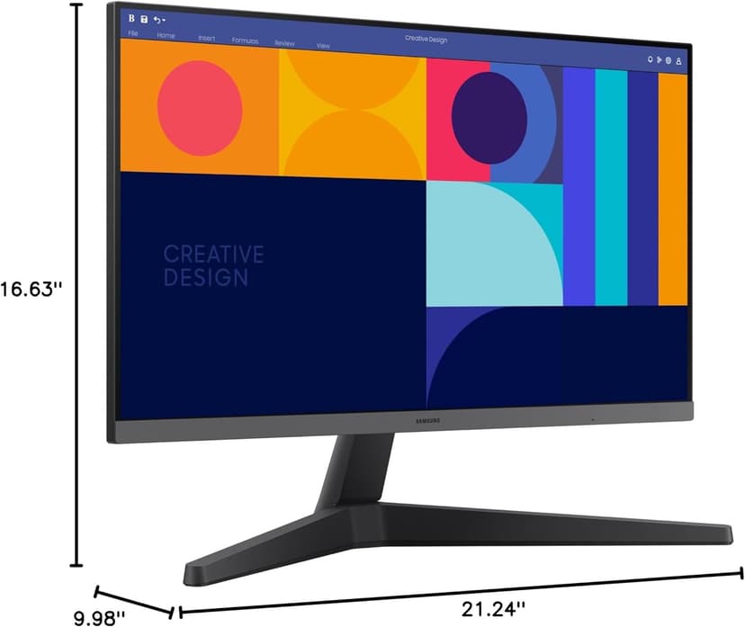 Samsung 24-Inch S33GC Series Business Essential Computer Monitor, IPS Panel, Tilt Only Display Stand, 100Hz, HDMI and DisplayPort, AMD FreeSync, Advanced Eye Care, LS24C332GANXZA, 2023