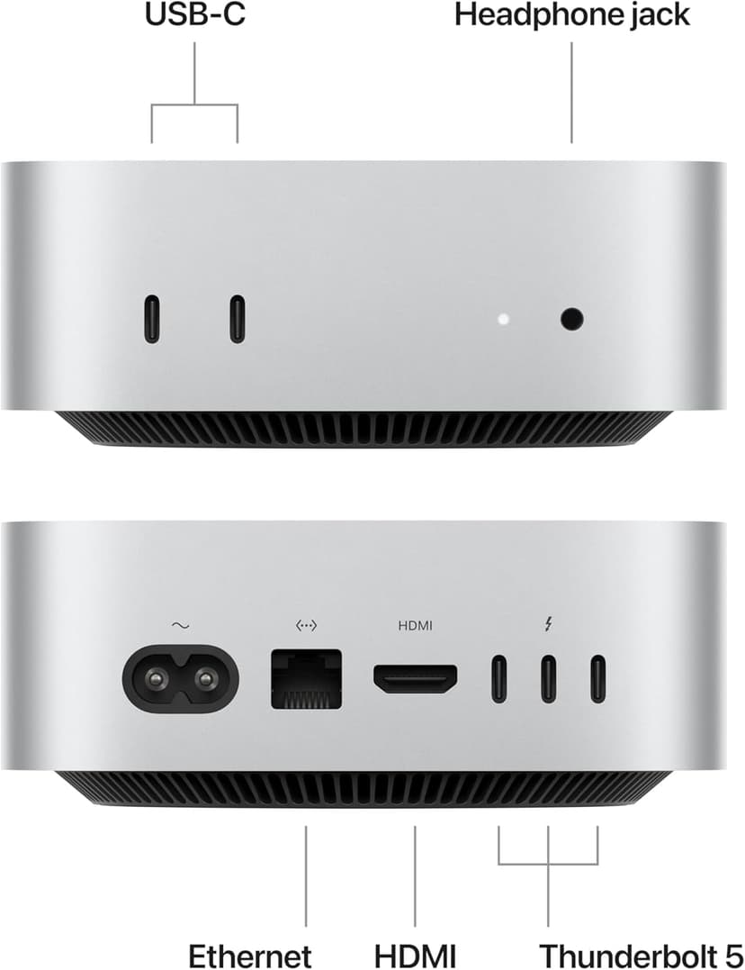 Apple 2024 Mac mini Desktop Computer with M4 Pro chip with 12‑core CPU and 16‑core GPU: Built for Apple Intelligence, 24GB Unified Memory, 512GB SSD Storage, Gigabit Ethernet. Works with iPhone/iPad