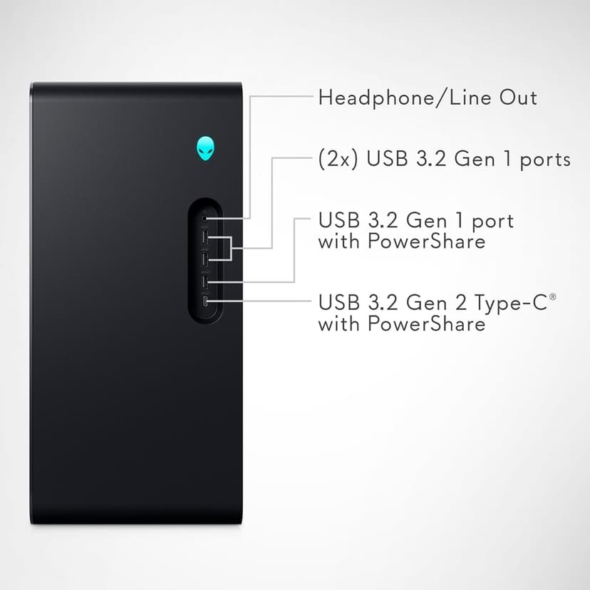 Alienware Aurora R16 Gaming Desktop - Intel Core i9-13900F, 32GB DDR5 RAM, 1TB SSD + 1TB HDD, NVIDIA GeForce RTX 4070 12GB GDDR6X Graphics, Windows 11 Home, 1 Year Premium Support - Basalt Black
