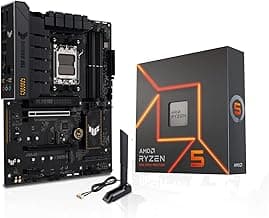 Micro Center AMD Ryzen 5 7600X CPU Processor with ASUS TUF Gaming B650-E WiFi AM5 ATX Motherboard