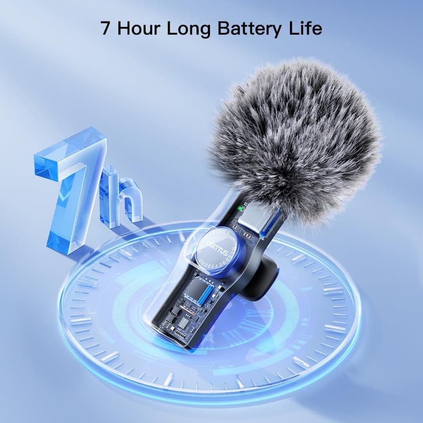 2pcs Dual Receivers Mini Microphone for iPhone 7-16 iPad Android Video Recording,Lavalier Wireless Microphone for Game Live Streaming,Interviews,YouTube,TikTok,Vlog,Gift