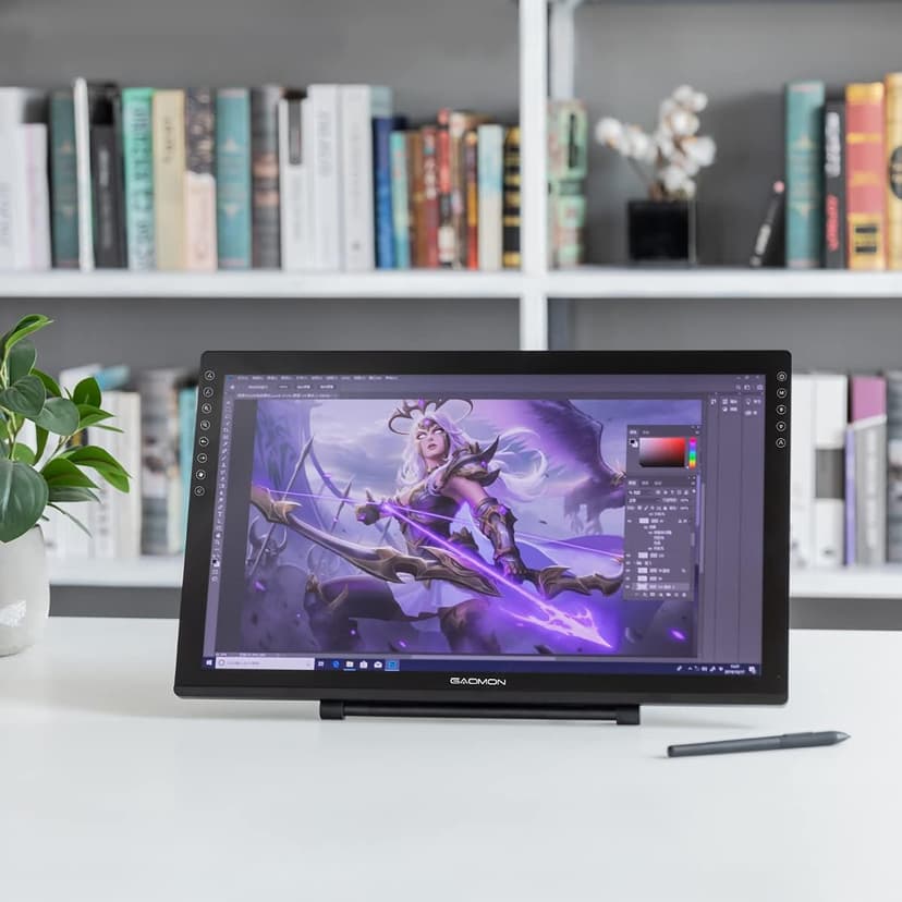 GAOMON PD2200 Drawing Tablet with Screen, Full-Laminated Digital Art Tablet with 8 Touch Buttons, Battery-Free Stylus, Tilt, 130% sRGB, 21.5 inch Graphics Tablet with Stand for Mac, Windows PC