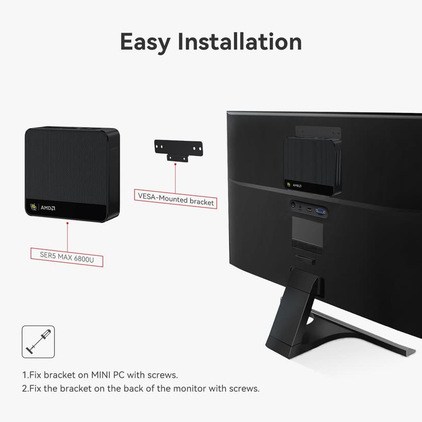 Beelink Mini PC, AMD Ryzen 7 6800U(8C/16T, Up to 4.7GHz), 32GB LPDDR5 RAM 1TB PCIe4.0x4 SSD, SER5 MAX Desktop Computer Support 4K Triple Display/DP/HDMI/Type-C/WiFi 6/BT5.2,Gaming/Office/Home
