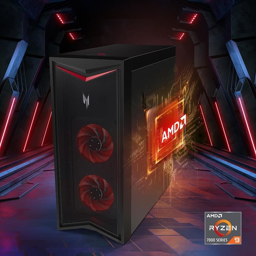 Acer Nitro 70 N70-130-UR13 Gaming Desktop | AMD Ryzen 9 7900 12-Core Processor | NVIDIA GeForce RTX 4070 | 32GB DDR5 4800MHz | 1TB PCIe Gen 4 SSD | Wi-Fi 6E | Windows 11 Home