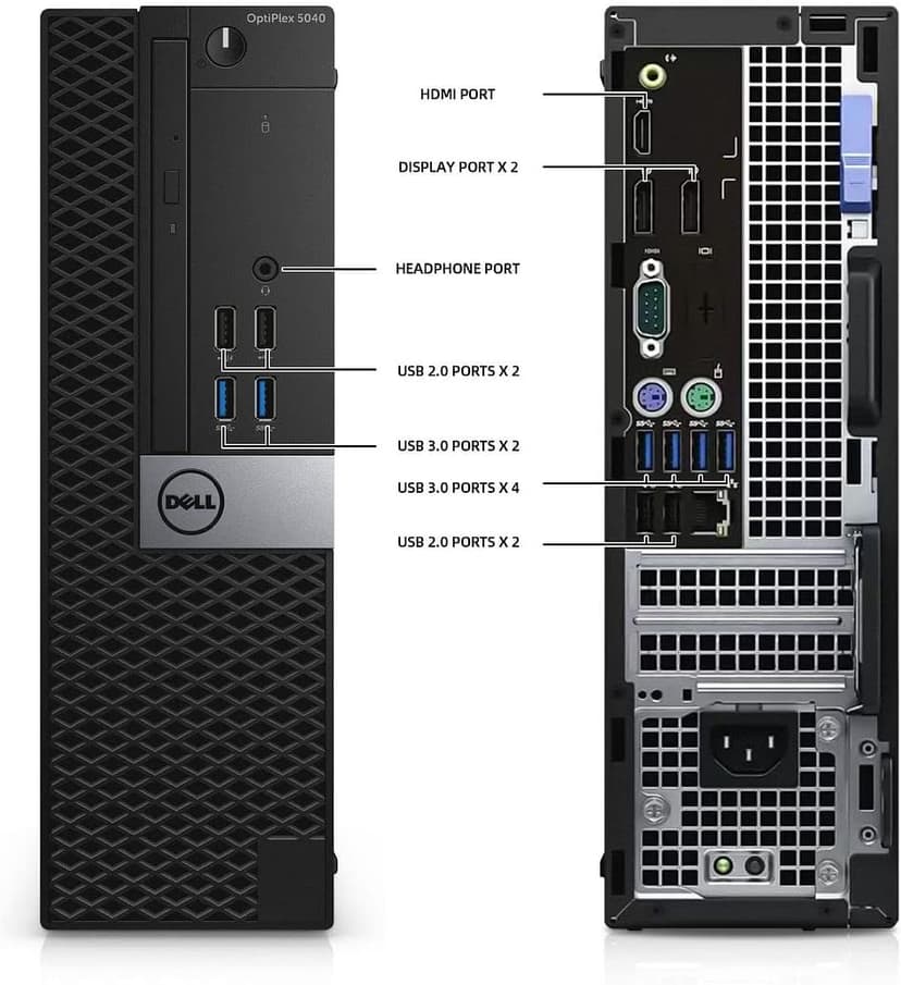 Dell OptiPlex Desktop Computers PC with Dual Koorui 24 Inch Monitor Bundle, Intel Core i7-6700, 16GB Ram 512GB M.2 NVMe SSD, Built-in WiFi and Bluetooth, RGB Light, Windows 11 Pro (Renewed)