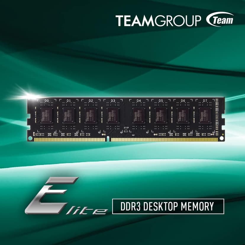 TEAMGROUP Elite DDR3 16GB Kit (2x8GB) 1600MHz (PC3-12800) CL11 Unbuffered Non-ECC 1.5V UDIMM 240 Pin PC Computer Desktop Memory Module Ram Upgrade - TED316G1600C11DC01