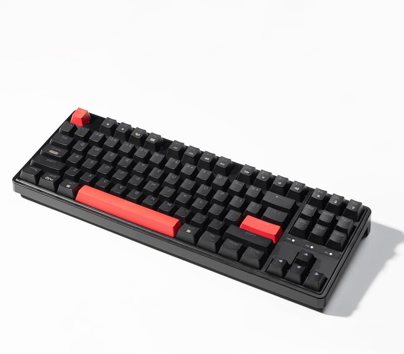 Keychron C3 Pro QMK/VIA Custom Gaming Keyboard, Programmable 87 Keys Compact TKL Layout Gasket Mount, Red LED Backlight Wired Mechanical Keyboard with Red Switches for Mac/Windows/Linux