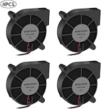 4PCS 5015 Fan 5V Blower Cooling Fan 50x50x15mm Fan with 2 Pin Terminal for 3D Printer Hotend Extruder Heat Sinks Humidifier Aromatherapy Repair Replacement(5V 0.25A)