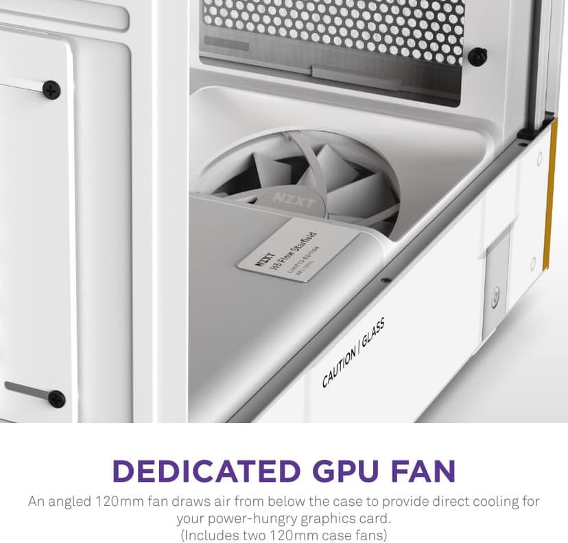 NZXT H5 Flow Starfield | Compact ATX Mid-Tower PC Gaming Case | High Airflow Perforated Front Panel | Tempered Glass Side Panel | Cable Management | 2 x 120mm Fans Included | 280mm Radiator Support