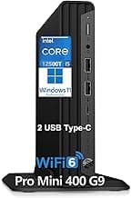 HP Pro Mini 400 G9 Business Mini Desktop Computer, Intel 6-Core i5-12500T (Beat i7-11700T), 16GB DDR4 RAM, 512GB PCIe SSD, WiFi 6, Bluetooth, 2 Type-C, HDMI, 2 DisplayPort, Windows 11 Pro, Vent-Hear