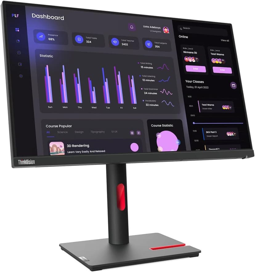 Lenovo ThinkVision T24i-30 23.8 Full HD WLED LCD Monitor - 16:9