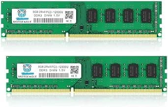 16GB (2X8GB) PC3-12800U DDR3-1600 UDIMM 2Rx8 DIMM RAM DDR3 8GB 1600MHz SDRAM 240-Pin 1.5V CL11 Non-ECC Desktop PC Memory Kit