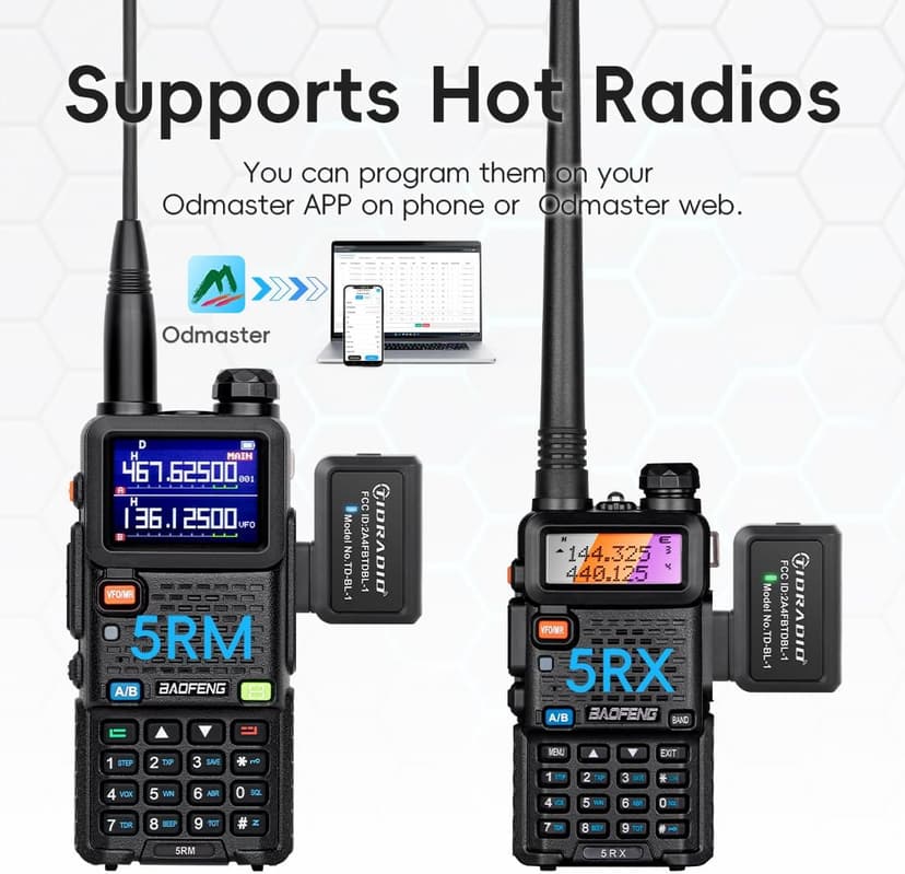 TIDRADIO Ham Radio Wireless Programmer Adapter APP and PC Program for Baofeng UV-5R and Multiple Models No Driver Issues Instead of Program Cable
