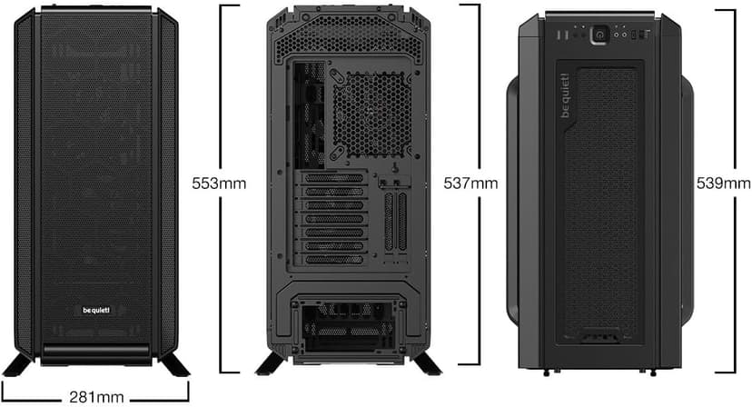 be quiet! Silent Base 802 ATX Midi Tower PC Case | 3 Pre-Installed Pure Wings 2 Fans | Sound Insulated | Black | BG039