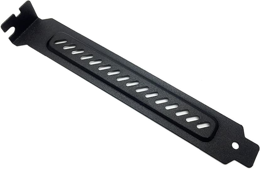 upHere Maximum Steel Profile Expansion Vented PCI Slot Cover Plate - Black- 10 Packs