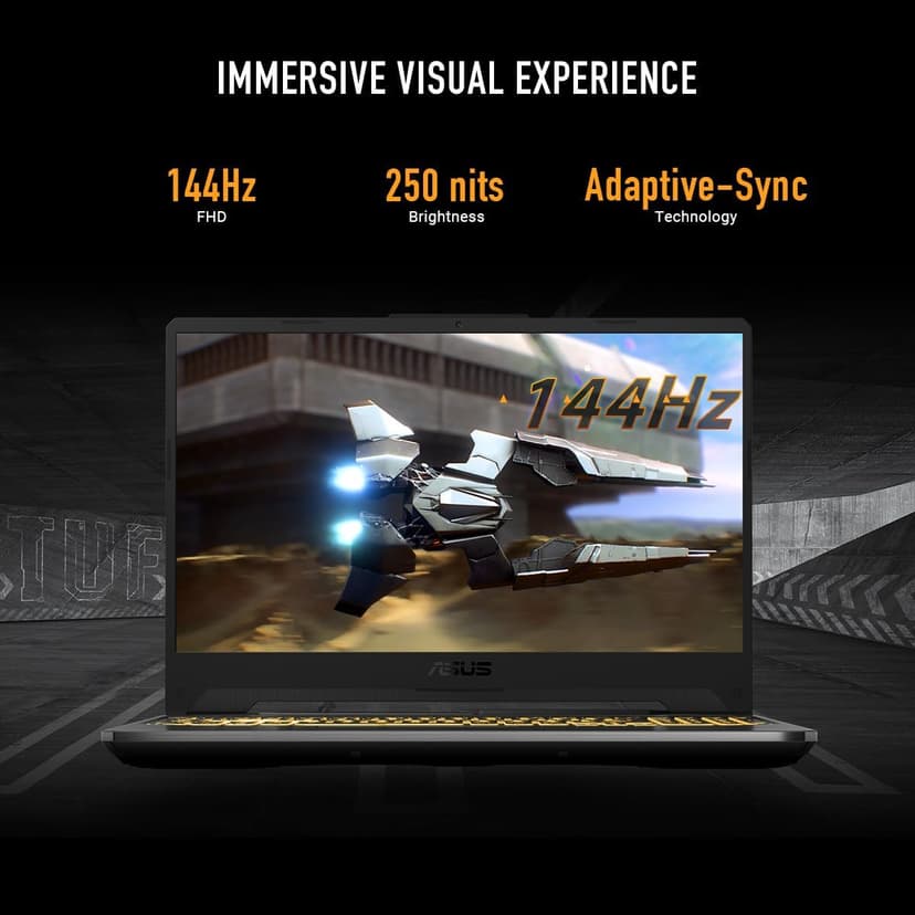 ASUS TUF Gaming A15 Gaming Laptop, 15.6” FHD 144Hz Display, NVIDIA® GeForce RTX™ 3050, AMD Ryzen™ 5 7535HS, 8GB DDR5, 512GB PCIe® Gen4 NVMe™ SSD, Wi-Fi 6, Windows 11, FA506NC-ES51