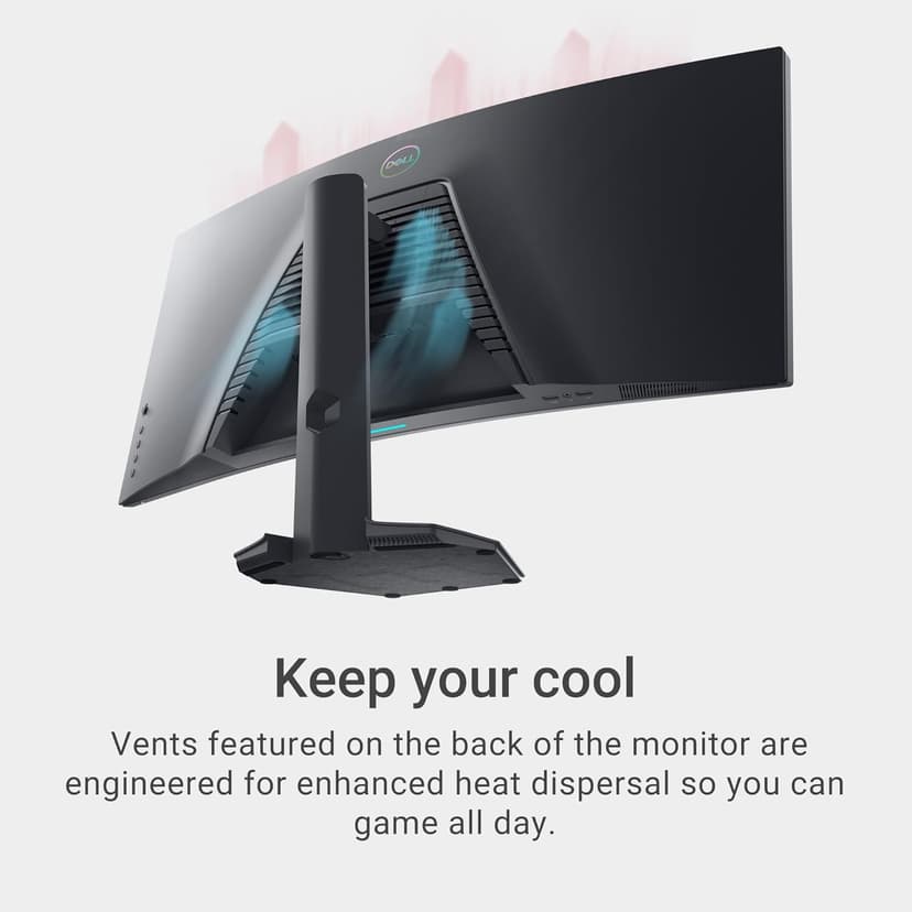 Dell S3422DWG Curved Gaming Monitor - 34 Inch 1800R Curved Screen with 144Hz Refresh Rate, WQHD (3440 x 1440) Display, HDMI, DP to DP 1.4 Cable, AMD FreeSync - Black