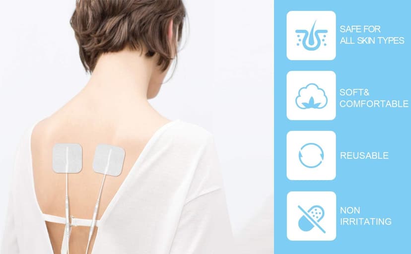 TENS Unit Pads 2"X2" 48 Pcs Replacement Pads Electrode Patches for Electrotherapy