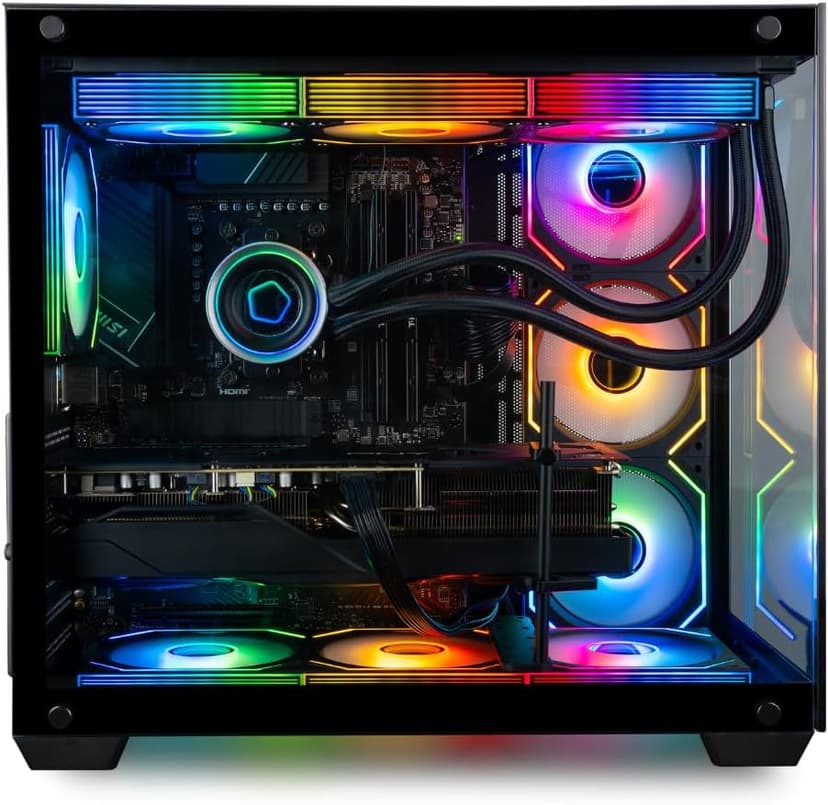 Panorama XL RTX 5090 Gaming Desktop - Intel Core Ultra 9 285K, 192GB DDR5 RAM, 4TB NVMe 9100 Pro Gen5 SSD, 10TB HDD, WiFi 6E, HDMI, Windows 11 Pro - Best 2025 RGB Prebuilt Tower Computer for Gamers