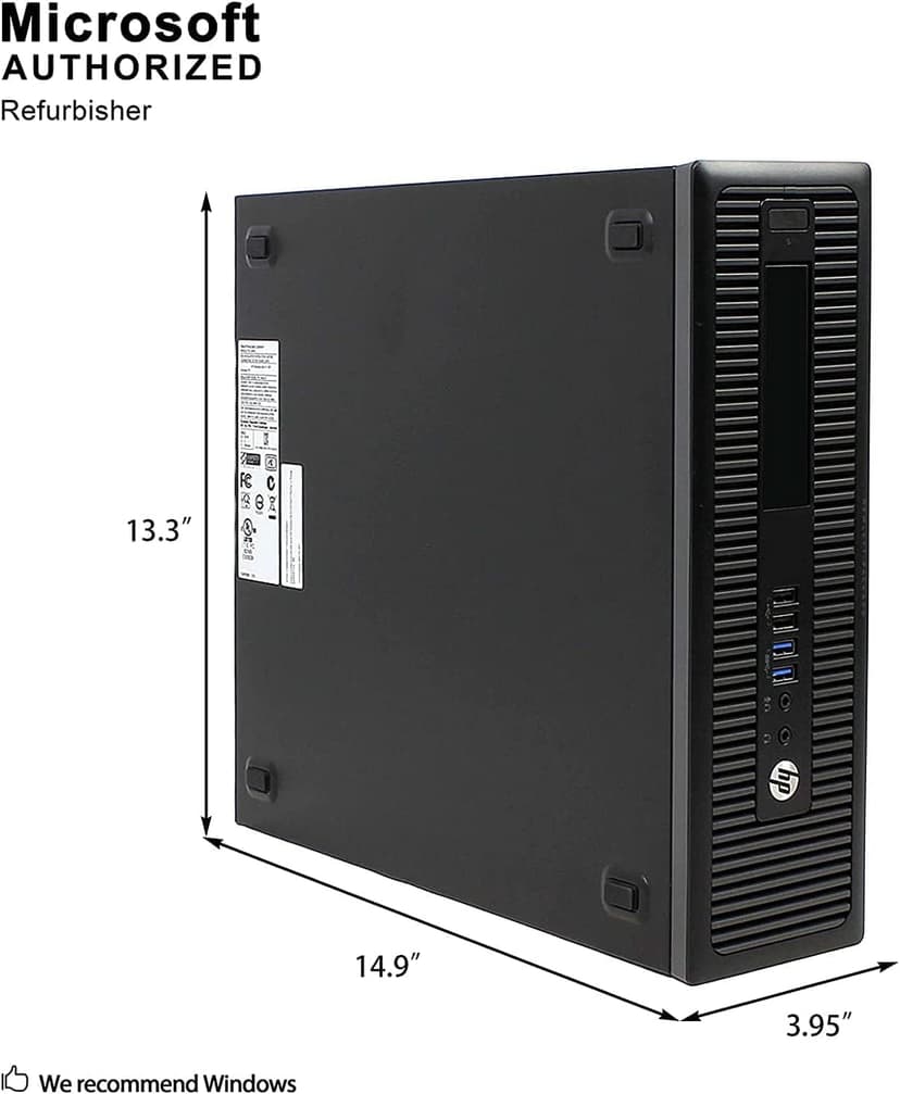 HP Prodesk 600 G2 SFF Desktop PC W11, SFF Computer w/ 24in LCD Monitor, i5-6500 Processor, 16GB RAM, 1TB SSD, RGB Speaker, DP Cable (Renewed)