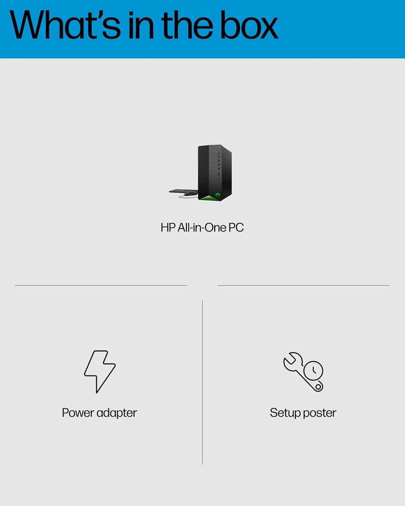 HP Pavilion Gaming Desktop, AMD Ryzen 7 5700G Processor, NVIDIA GeForce RTX 2060 graphic, 16 GB RAM, 1 TB SSD, Windows 11 Pro (TG01-2460, shadow black)