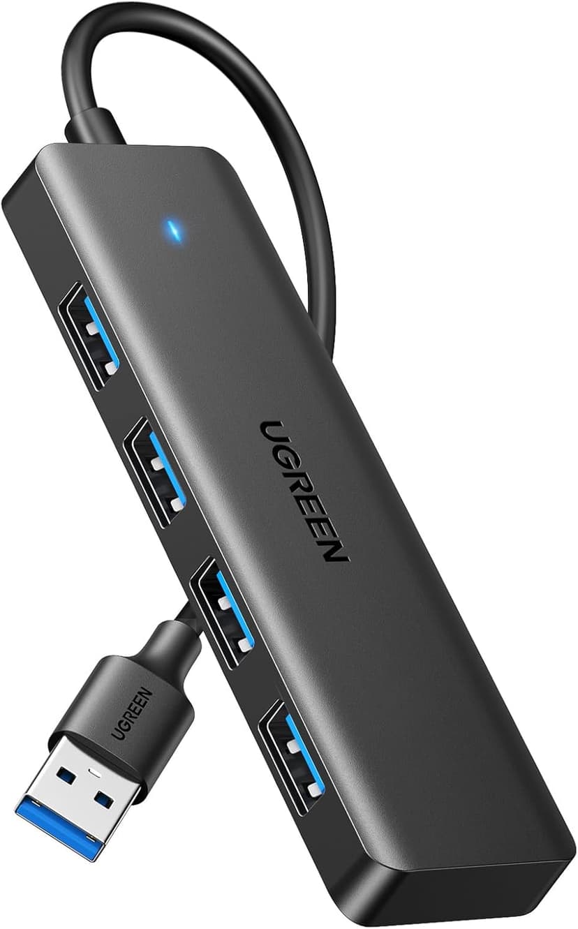 UGREEN USB 3.0 Hub, 4 Ports USB A Splitter Ultra-Slim USB Expander for Mouse, Keyboard, Flash Drive, U Disk, Printer Compatible with Laptop, Desktop PC, Xbox, PS5, and More