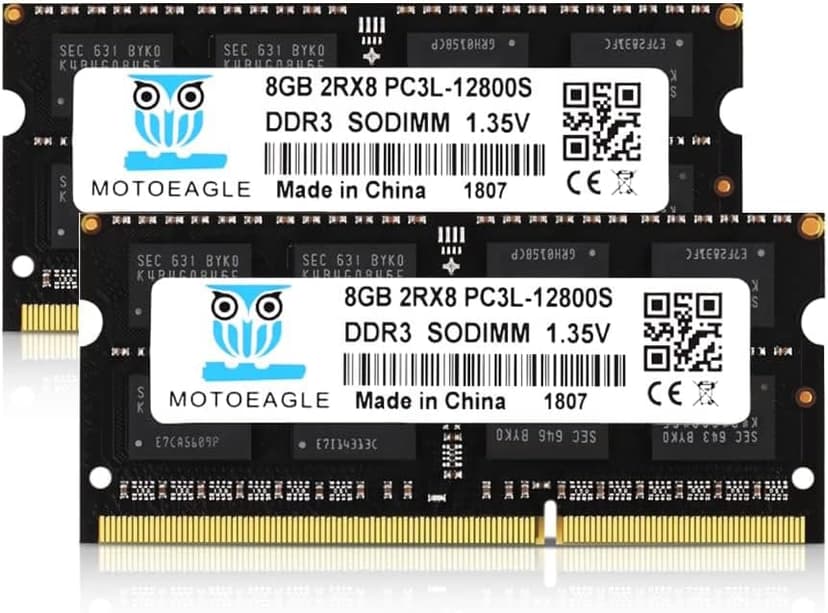 [16GB DDR3L SODIMM RAM ] DDR3L 16GB Kit (2 x 8GB) 1600MHz PC3-12800 CL11 Unbuffered Non-ECC 1.35V SODIMM 204-Pin Laptop Notebook PC Computer Memory