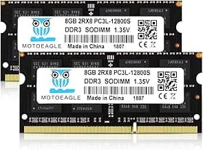 [16GB DDR3L SODIMM RAM ] DDR3L 16GB Kit (2 x 8GB) 1600MHz PC3-12800 CL11 Unbuffered Non-ECC 1.35V SODIMM 204-Pin Laptop Notebook PC Computer Memory