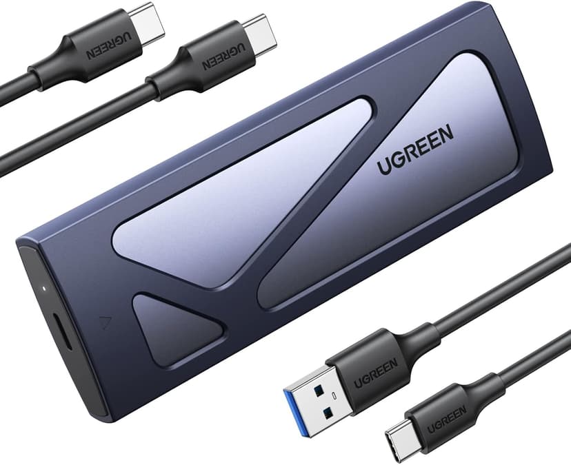 UGREEN SSD Enclosure, Tool-Free USB C External, 10Gbps M.2 NVMe to USB Adapter/Reader Supports M and B&M Keys and Size 2230/2242 /2260/2280 SSDs