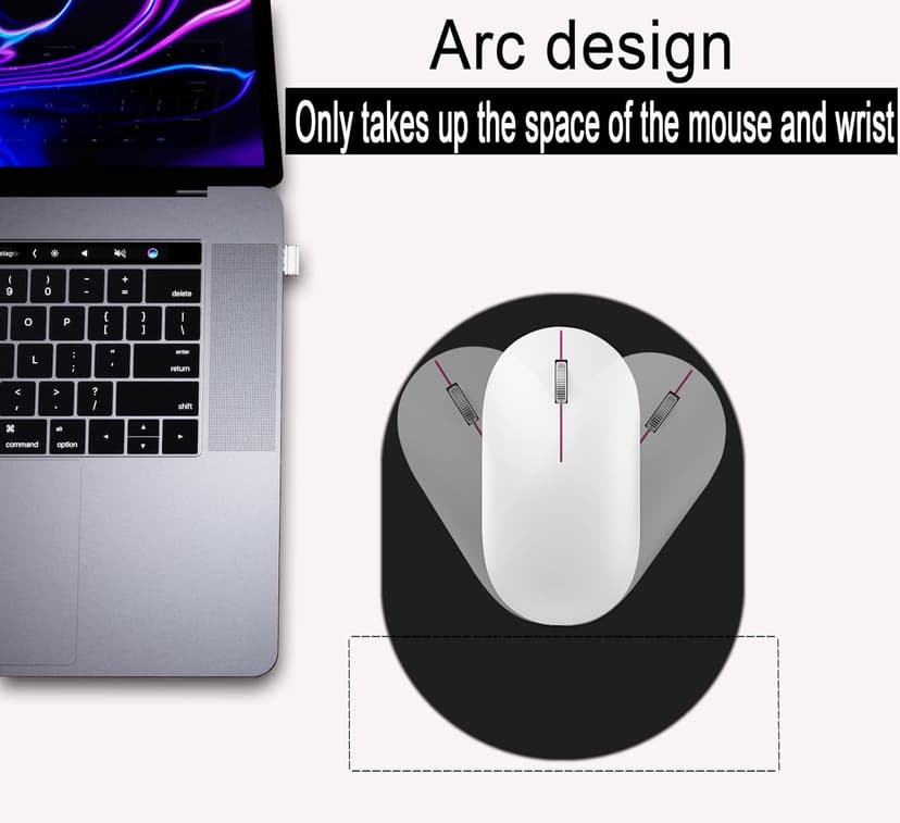 Small Mouse pad, Portable, Waterproof Non-Slip Rubber Bottom, Suitable for Wireless Mouse, Laptop Keyboard Tray for Both Men and Women, Office Travel Black 5.5x7.5in