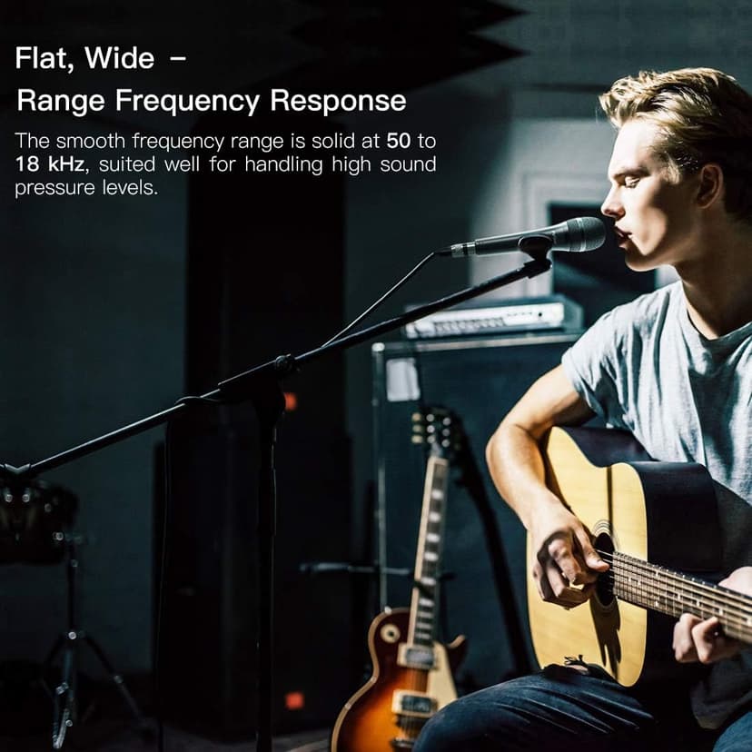 Fifine Karaoke Microphone, Dynamic Vocal Microphone for Speaker, 6.35MM Wired Handheld Mic with On and Off Switch and14.8ft Detachable Cable-K6