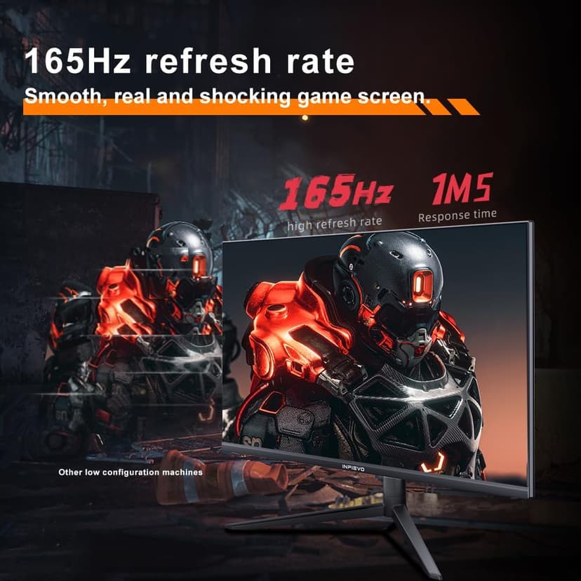Gaming Monitor 27 Inch QHD 1440P Computer Monitor 165Hz VA 1ms Built-in Speakers, FreeSync, Ultra-Thin PC Monitor, VESA Compatible, Tilt Adjustable, Liftable Stand, Eye Care, HDMI X2 /DP