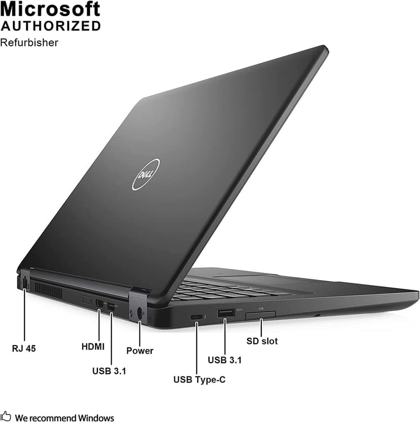 Dell Latitude 5480 | 14 inch Business Laptop | Intel i5-6300U | 8GB DDR4 | 256GB SSD | Backlit Keyboard | Win 10 Pro (Renewed)