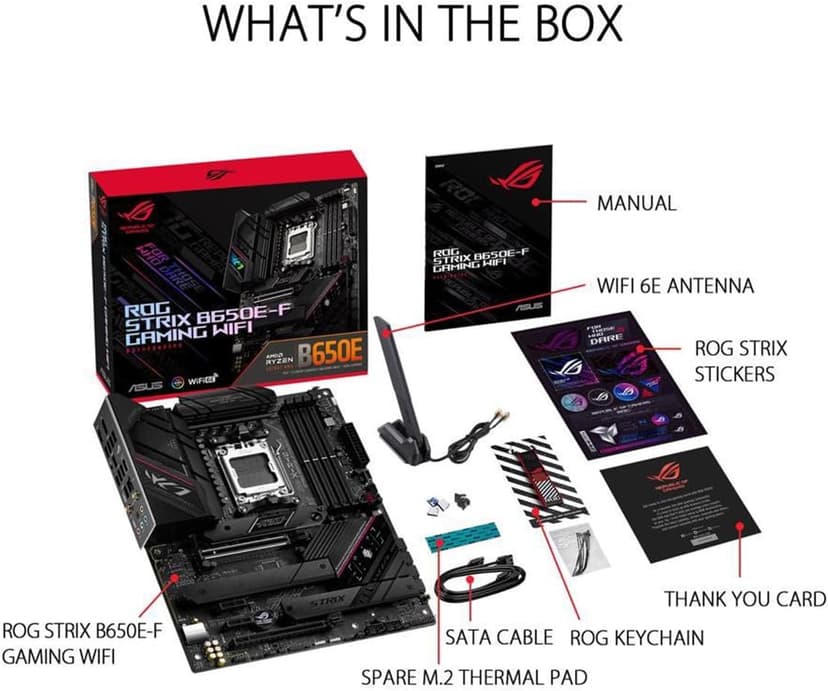 MICRO CENTER AMD Ryzen 7 7800X3D 8-Core16-Thread Desktop Processor with ASUS ROG Strix B650E-F Gaming WiFi AM5 Gaming Motherboard