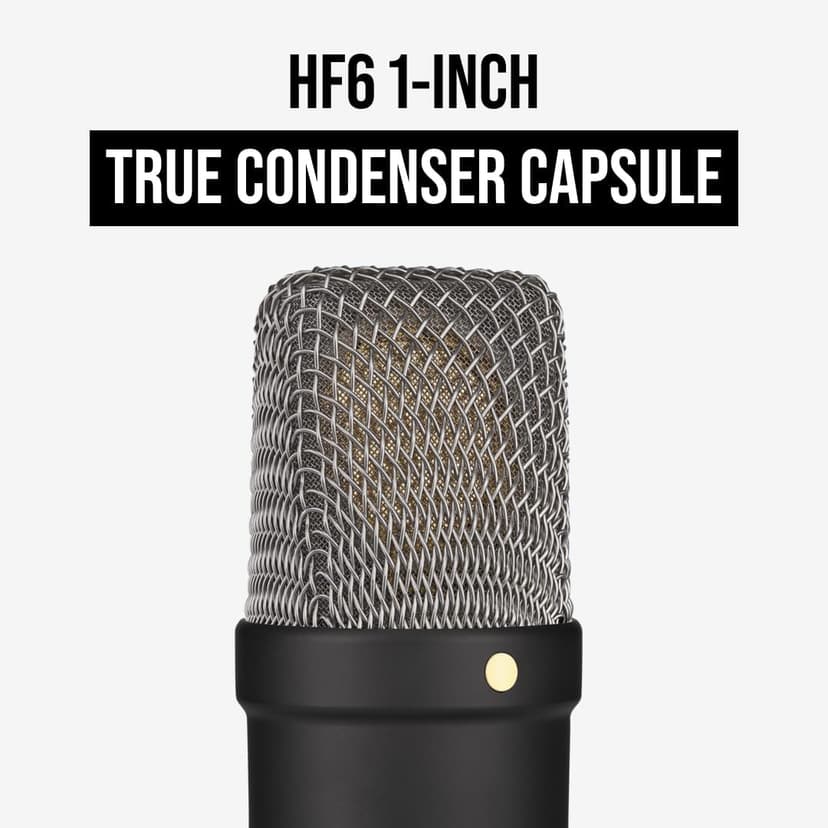RØDE NT1 Signature Series Condenser Microphone with SM6 Shockmount and Pop Filter - Black