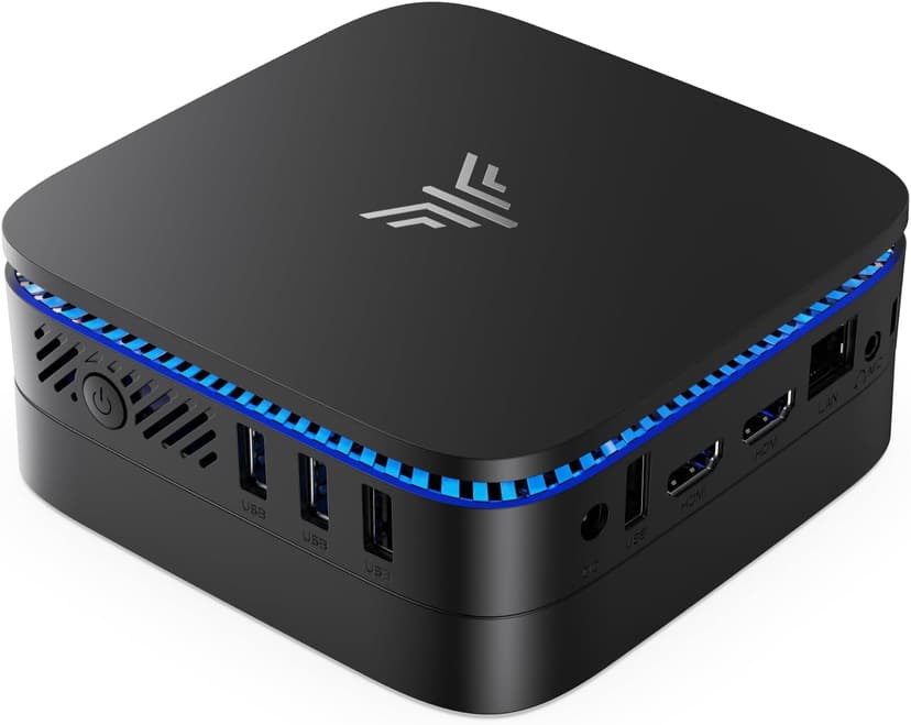 KAMRUI AK1PLUS N95 Mini PC, Intel Processor N95 (up to 3.4GHz), 8GB DDR4 RAM 256GB M.2 SSD, Desktop Computer Support 2.5" SSD, Dual 4K, WiFi, Ethernet for Business, Office, Home