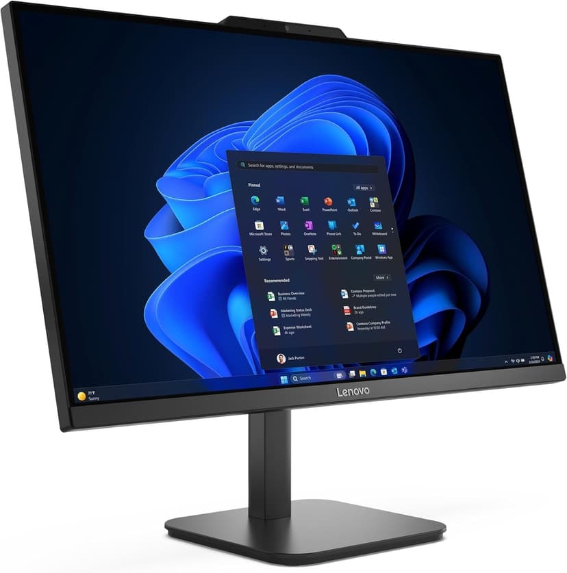 Lenovo All-in-One Desktop with Intel 4-Core Processor| 24 inch Full HD Display| 16GB DDR4 RAM, 512GB PCIe SSD| WiFi 6| Bluetooth| USB, Ethernet Ports| Windows 11 Pro| HDMI Out for External Display