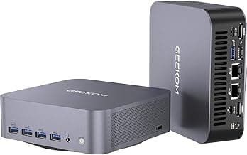GEEKOM GT1 Mega AI Mini PC,14th Intel Ultra U9-185H (Up to 5.1 GHz), 32GB DDR5 2TB M.2 NVMe PCIe Gen4 SSD, Mini Desktop Computers Windows 11 Pro, WiFi 7/BT 5.4/Dual 2.5G LAN/USB4.0/8K/3 Years Warranty