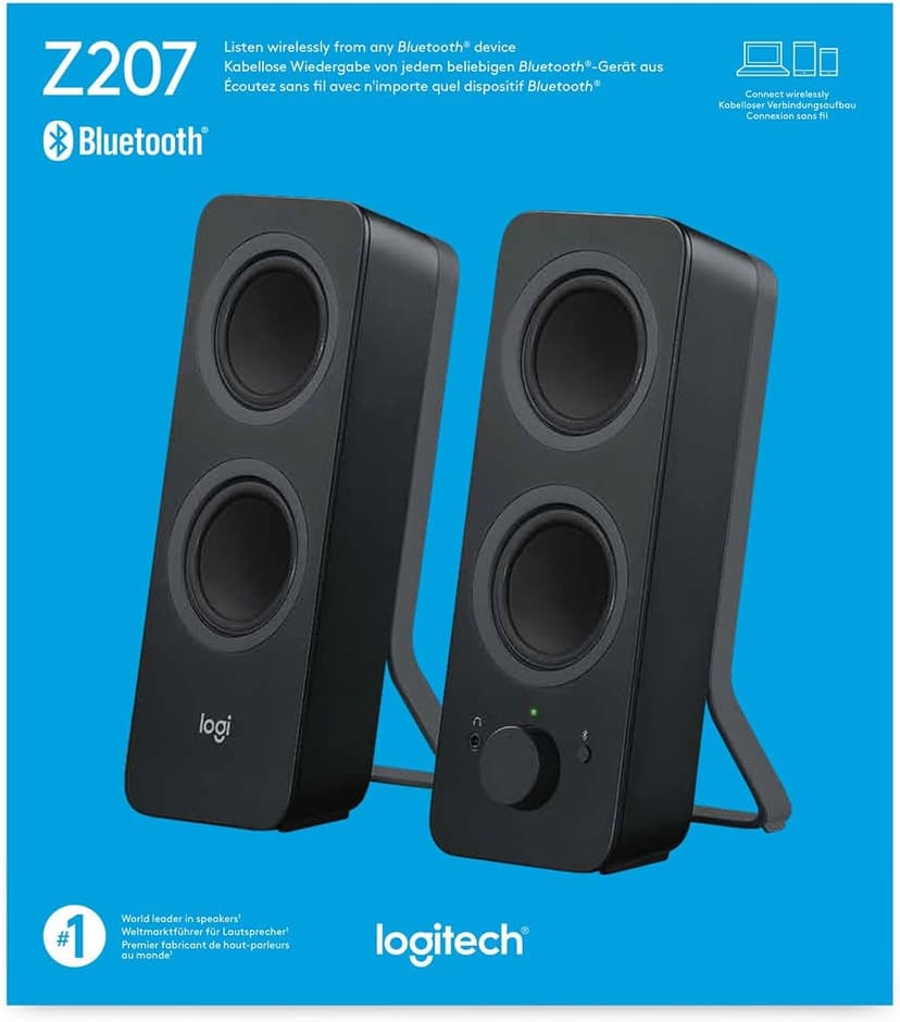 Logitech Z207 2.0 Stereo Computer Speakers with Bluetooth