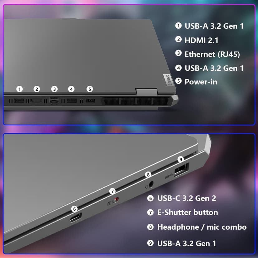 Lenovo LOQ 15 15ARP9 RTX 4050 Gaming Laptop, 15.6 FHD 144Hz IPS Display, AMD Ryzen 7 7435HS, NVIDIA GeForce RTX 4050, 32GB DDR5 RAM, 1TB SSD, Backlit Keyboard, Wi-Fi 6, Bundle with PCO Laptop Cooler