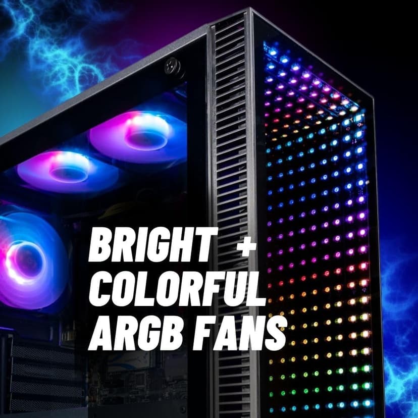Empowered PC Continuum Micro Gaming Desktop - NVIDIA GeForce RTX 5060 Ti 16GB, AMD 8-Core Ryzen 7 5700X CPU, 32GB RAM, 2TB NVMe SSD, WiFi, Windows 11 Pro - RGB Gamer Computer