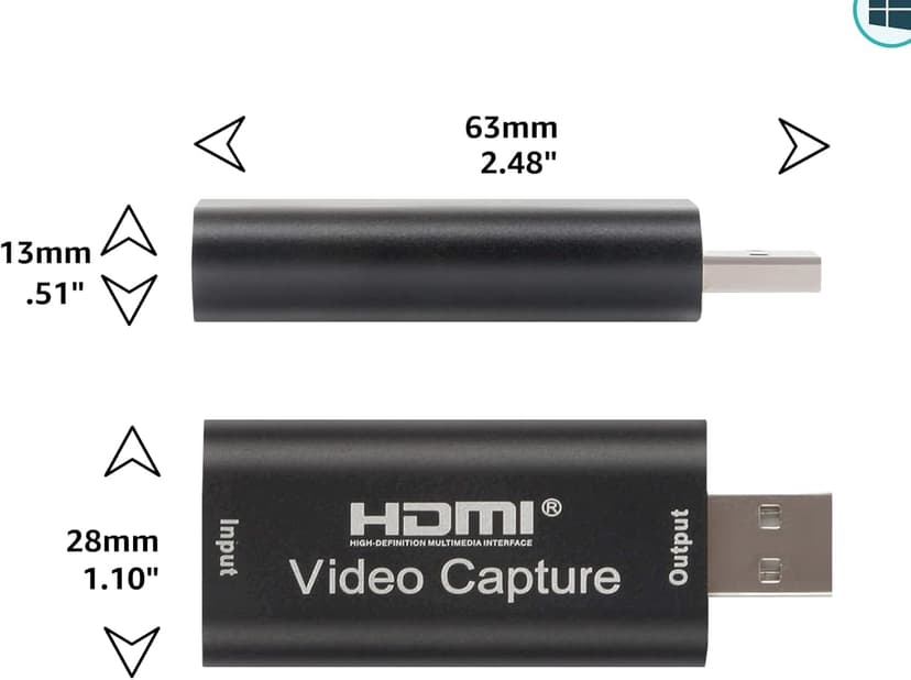 AXHDCAP 4K HDMI Video Capture Card, Cam Link Card Game Audio Adapter HDMI to USB 2.0 Record Capture Device for Streaming, Live Broadcasting, Video Conference, Teaching, Gaming