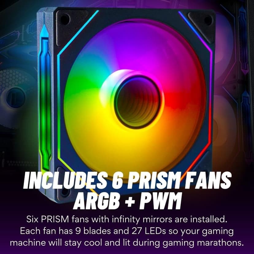 Stratos Micro Gaming Desktop PC - NVD RTX 5090, AMD Ryzen 7 9800X3D, 64GB DDR5 RAM, 2TB NVMe SSD, WiFi, Windows 11 Pro - Gamer Computer