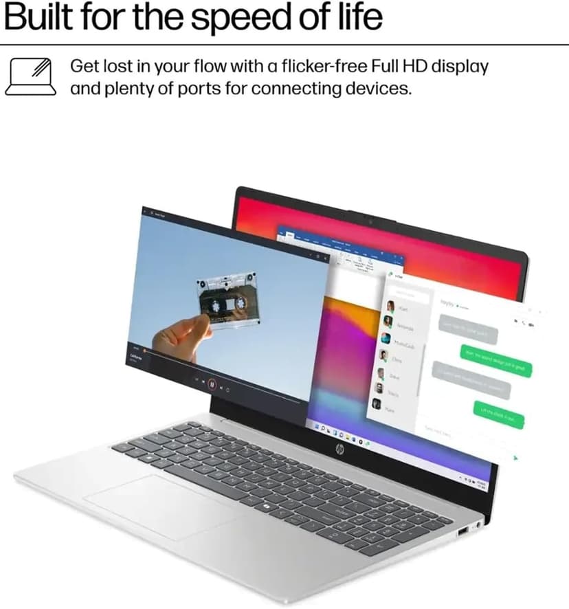 HP 2025 15.6" Touchscreen Laptop - w/Office Lifetime & Win 11 Pro&External DVD Drive, Intel i3 1315U(Up to 4.5GHz), Wi-Fi 6, Copilot AI, HD Touch Display, Long Battery Life, 64GB RAM, 2TB SSD